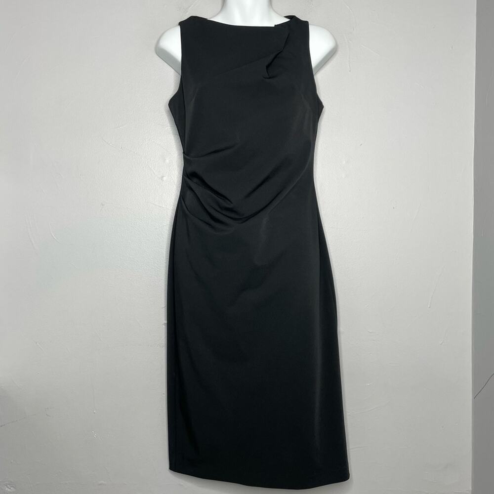 AKA NEW YORK Vintage Little Black Dress Womens Small Minimalist LBD Office Siren